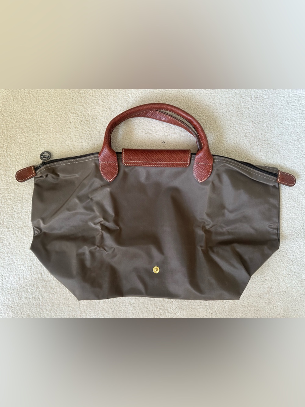 Longchamp Le Pliage Medium Taupe/Gray Handbag - Picture 3 of 7